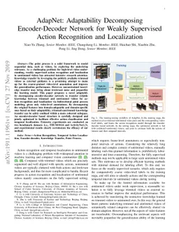 AdapNet: Adaptability Decomposing Encoder-Decoder Network for Weakly
  Supervised Action Recognition and Localization