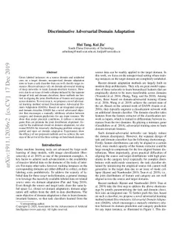 Discriminative Adversarial Domain Adaptation