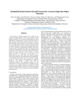 Residual Bi-Fusion Feature Pyramid Network for Accurate Single-shot
  Object Detection