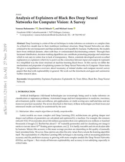 Analysis of Explainers of Black Box Deep Neural Networks for Computer
  Vision: A Survey
