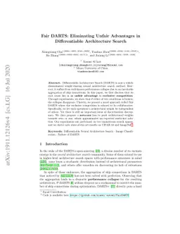 Fair DARTS: Eliminating Unfair Advantages in Differentiable Architecture
  Search