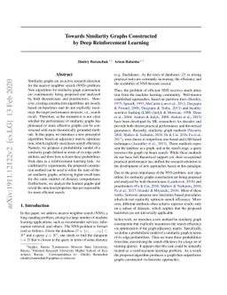 Towards Similarity Graphs Constructed by Deep Reinforcement Learning