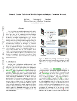 Towards Precise End-to-end Weakly Supervised Object Detection Network