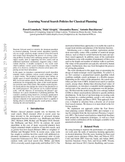 Learning Neural Search Policies for Classical Planning