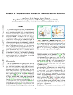 PointRGCN: Graph Convolution Networks for 3D Vehicles Detection
  Refinement