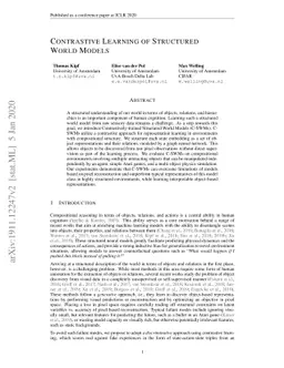 Contrastive Learning of Structured World Models