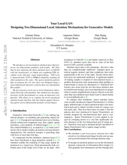 Your Local GAN: Designing Two Dimensional Local Attention Mechanisms for
  Generative Models