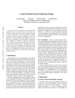 Crypto-Oriented Neural Architecture Design