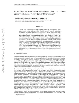 How Much Over-parameterization Is Sufficient to Learn Deep ReLU
  Networks?