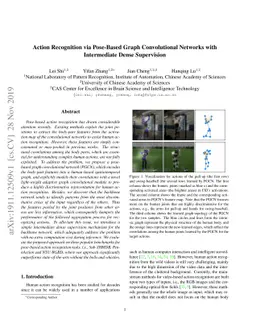 Action Recognition via Pose-Based Graph Convolutional Networks with
  Intermediate Dense Supervision