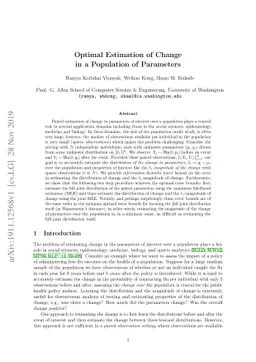 Optimal Estimation of Change in a Population of Parameters