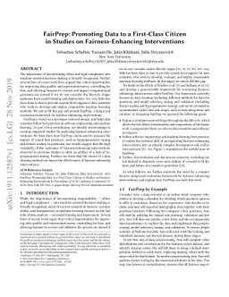 FairPrep: Promoting Data to a First-Class Citizen in Studies on
  Fairness-Enhancing Interventions