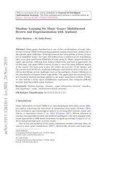 Machine learning for music genre: multifaceted review and
  experimentation with audioset