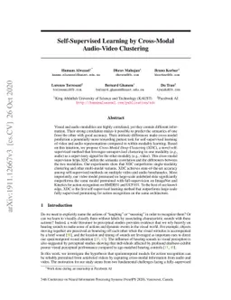 Self-Supervised Learning by Cross-Modal Audio-Video Clustering