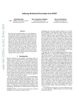 Inducing Relational Knowledge from BERT