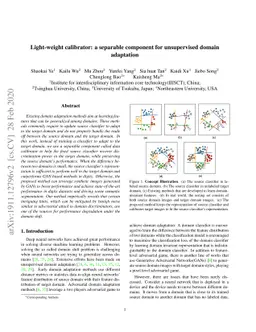 Light-weight Calibrator: a Separable Component for Unsupervised Domain
  Adaptation