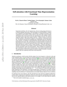 Self-attention with Functional Time Representation Learning