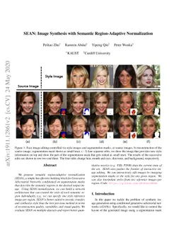 SEAN: Image Synthesis with Semantic Region-Adaptive Normalization