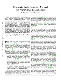 Geometric Back-projection Network for Point Cloud Classification