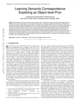 Learning Semantic Correspondence Exploiting an Object-level Prior