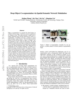 Deep Object Co-segmentation via Spatial-Semantic Network Modulation