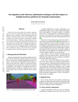 Investigations on the inference optimization techniques and their impact
  on multiple hardware platforms for Semantic Segmentation