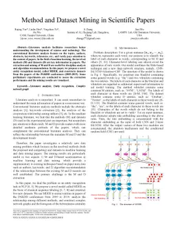 Method and Dataset Mining in Scientific Papers