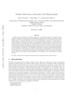 Outliers Detection in Networks with Missing Links