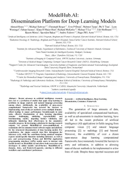 ModelHub.AI: Dissemination Platform for Deep Learning Models