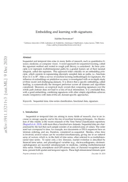 Embedding and learning with signatures
