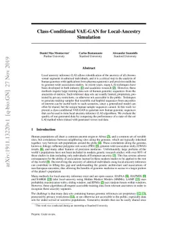 Class-Conditional VAE-GAN for Local-Ancestry Simulation