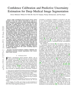 Confidence Calibration and Predictive Uncertainty Estimation for Deep
  Medical Image Segmentation