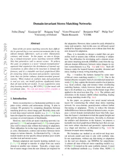 Domain-invariant Stereo Matching Networks