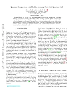 Quantum Computation with Machine-Learning-Controlled Quantum Stuff