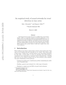 An empirical study of neural networks for trend detection in time series