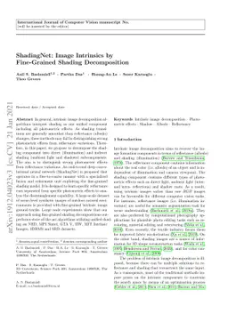 ShadingNet: Image Intrinsics by Fine-Grained Shading Decomposition