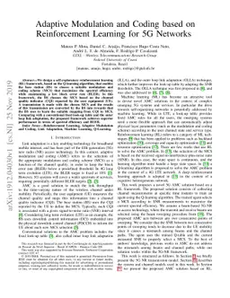 Adaptive Modulation and Coding based on Reinforcement Learning for 5G
  Networks