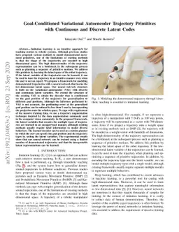 Goal-Conditioned Variational Autoencoder Trajectory Primitives with
  Continuous and Discrete Latent Codes