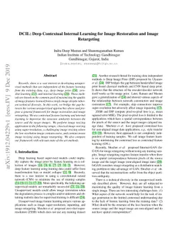 DCIL: Deep Contextual Internal Learning for Image Restoration and Image
  Retargeting