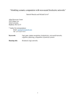 Modeling somatic computation with non-neural bioelectric networks