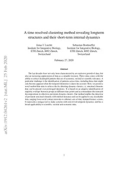 A time resolved clustering method revealing longterm structures and
  their short-term internal dynamics