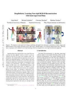 DeepDeform: Learning Non-rigid RGB-D Reconstruction with Semi-supervised
  Data