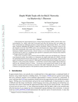 Depth-Width Trade-offs for ReLU Networks via Sharkovsky's Theorem