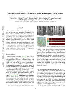 Basis Prediction Networks for Effective Burst Denoising with Large
  Kernels