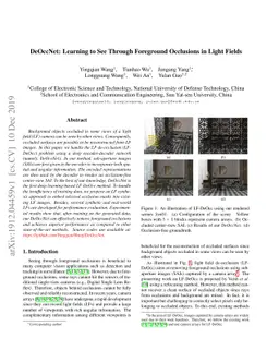DeOccNet: Learning to See Through Foreground Occlusions in Light Fields