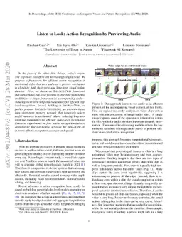 Listen to Look: Action Recognition by Previewing Audio