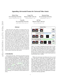 Appending Adversarial Frames for Universal Video Attack