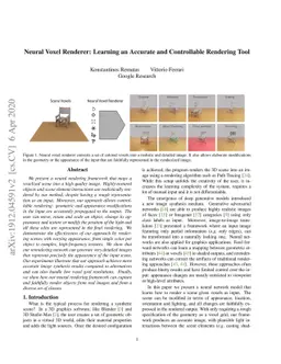 Neural Voxel Renderer: Learning an Accurate and Controllable Rendering
  Tool