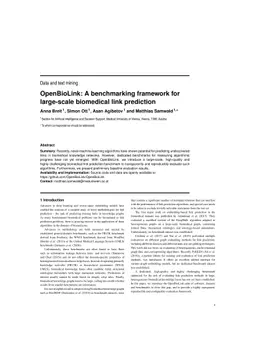 OpenBioLink: A benchmarking framework for large-scale biomedical link
  prediction