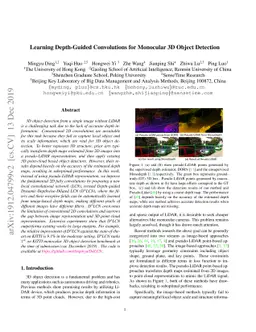 Learning Depth-Guided Convolutions for Monocular 3D Object Detection